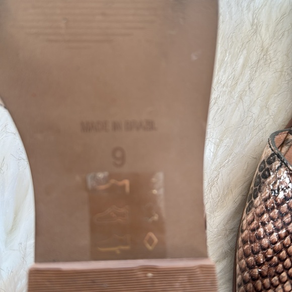 Madewell Marisa d’ Orsay Flat Snakeskin Embossed Leather - Picture 5 of 5